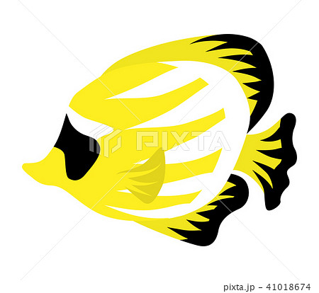 熱帯魚 黄色 クリップアートのイラスト素材