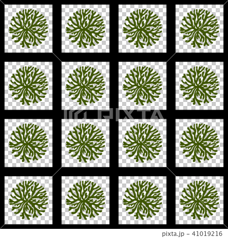 シームレス 海藻 海松紋(みるもん)模様 ベクター素材 ミル色 シームレス 海藻 海松紋(みるもん)模様 ベクター素材 ミル色 41019216