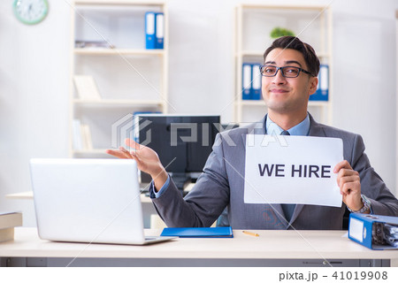 Businessman in recruitment concept in the office Businessman in recruitment concept in the office 41019908