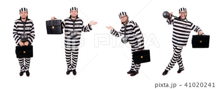 Prison inmate isolated on the white background 41020241