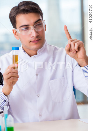 Male chemist working in lab Male chemist working in lab 41020710