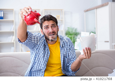 Man angry at bills he needs to pay Man angry at bills he needs to pay 41021768