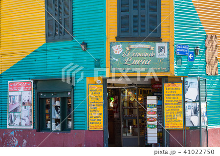 Colorful area in La Boca neighborhoods in Buenos A 41022750