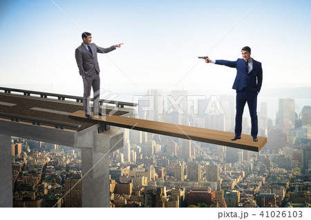 Interdependancy concept with two businessmen Interdependancy concept with two businessmen 41026103