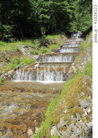 牛伏川のフランス式階段工 牛伏川のフランス式階段工 41026123