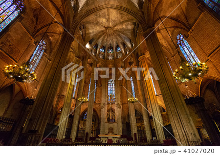 サンタ エウラリア大聖堂内部のイメージの写真素材
