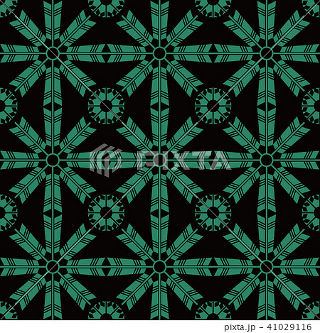 Antique green seamless retro pattern background 41029116