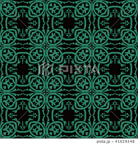 Antique green seamless retro pattern background Antique green seamless retro pattern background 41029348