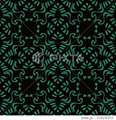 Antique green seamless retro pattern background 41029353