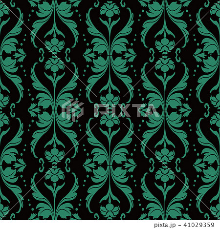 Antique green seamless retro pattern background Antique green seamless retro pattern background 41029359