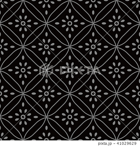 Antique silver seamless retro pattern background 41029629