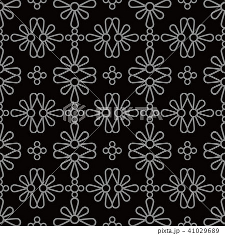 Antique silver seamless retro pattern background 41029689