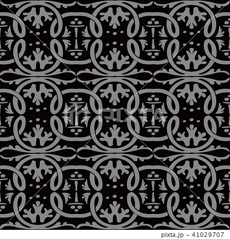 Antique silver seamless retro pattern background 41029707