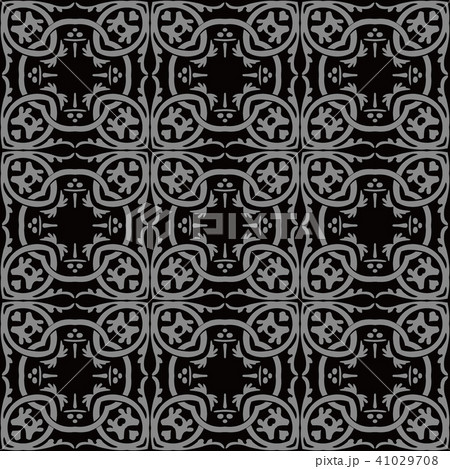Antique silver seamless retro pattern background 41029708