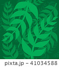 Leaves. Green leaf twigs on a green background. 41034588