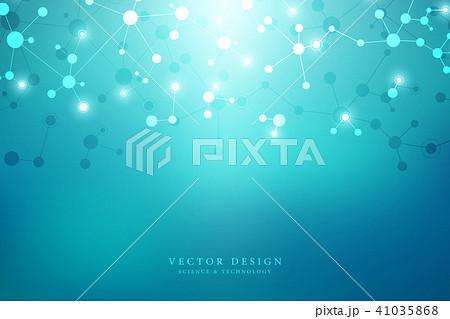 Molecular structure background. Abstract background with molecule DNA. Medical, science and digital 41035868
