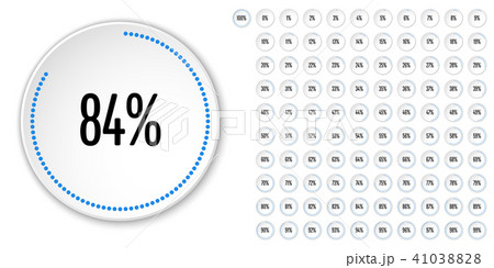 Set of circle percentage diagrams from 0 to 100 41038828