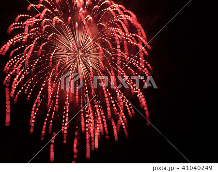 花火 しだれ柳の写真素材