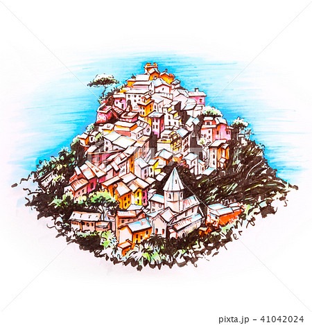 Colorful houses in Corniglia, Ligury, Italy 41042024