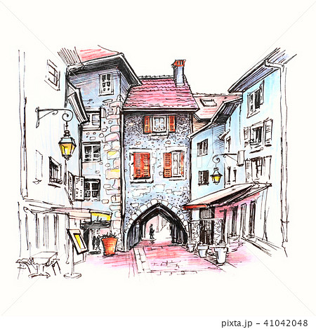 Sepulchre Gate in Old Town of Annecy, France 41042048