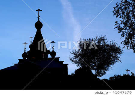 silhouette of the Church with domes silhouette of the Church with domes 41047279