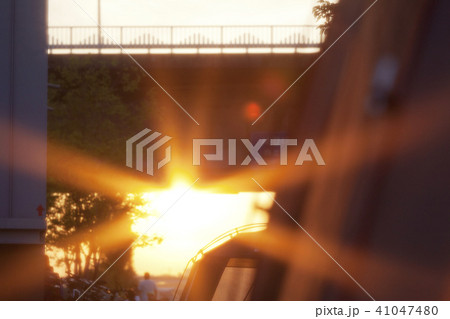 テント 漢江市民公園 夕焼け 41047480