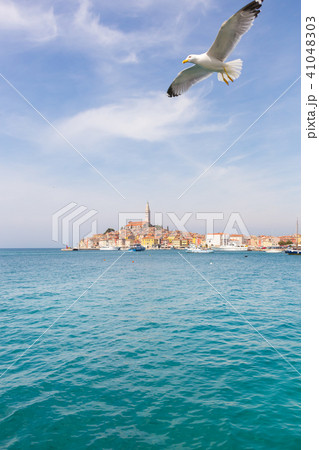 Panoramic view on old town Rovinj, Croatia. Panoramic view on old town Rovinj, Croatia. 41048303
