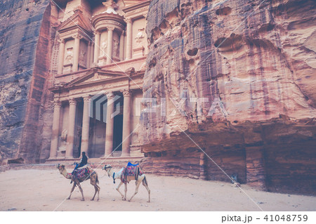 Al Khazneh - the treasury, ancient city of Petra, Al Khazneh - the treasury, ancient city of Petra, 41048759