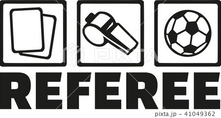 Referee icons with word Referee icons with word 41049362
