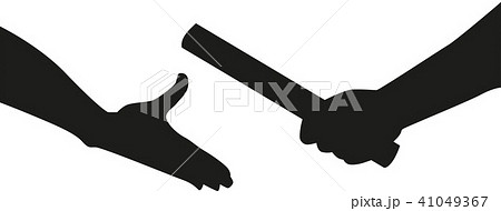 Relay hands passing the baton 41049367