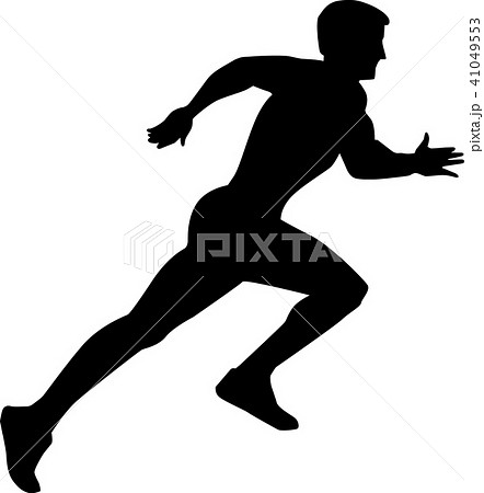Running Sprint Silhouetteのイラスト素材