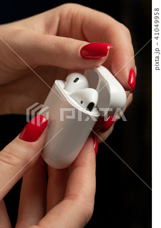 hands with airpods hands with airpods 41049958