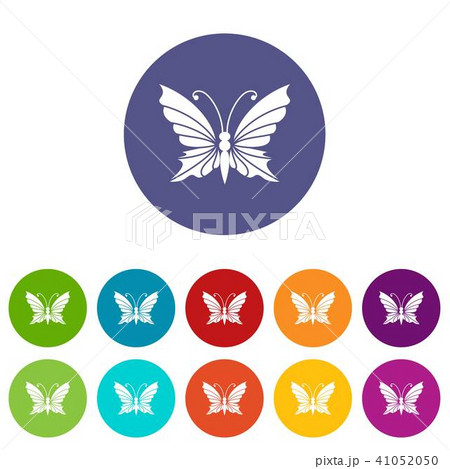 Butterfly with antennae icon, simple style 41052050