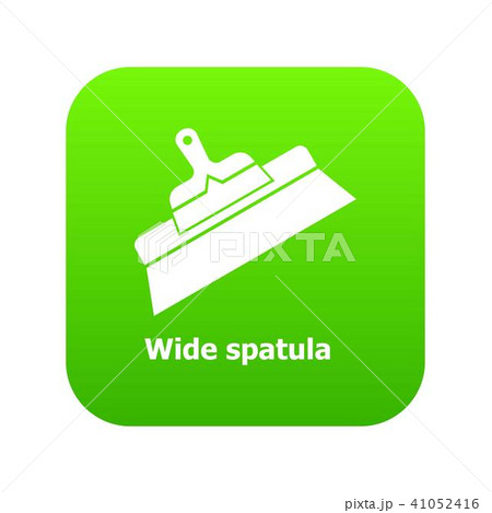 Wide spatula icon green vector Wide spatula icon green vector 41052416
