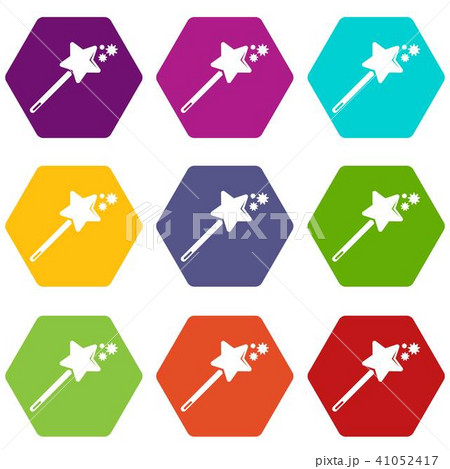Magic wand icons set 9 vector Magic wand icons set 9 vector 41052417