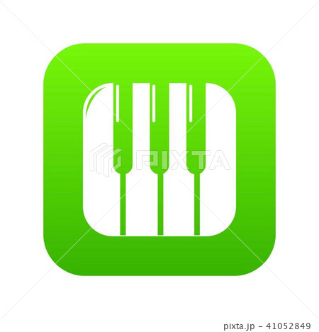 Piano keys icon green vector 41052849