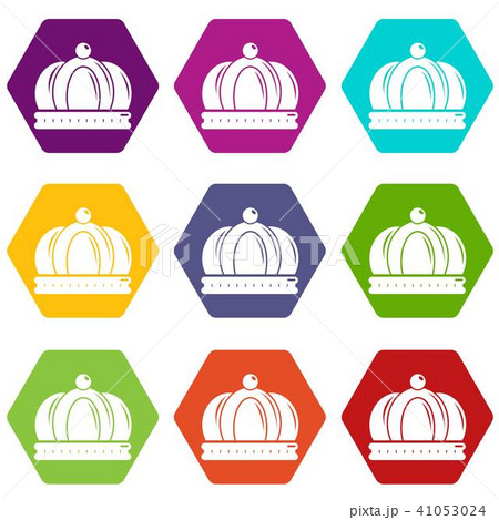 Empire crown icons set 9 vector Empire crown icons set 9 vector 41053024