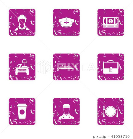 Working class icons set, grunge styleのイラスト素材 [41053710] - PIXTA