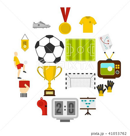 Soccer football icons set in flat style 41053762