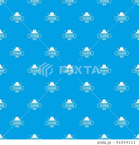 Fashion hat pattern vector seamless blue Fashion hat pattern vector seamless blue 41054111