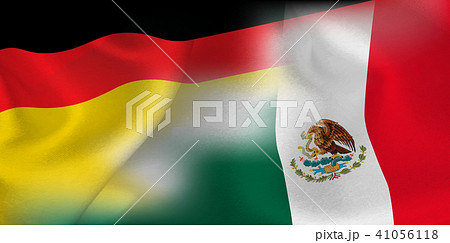 ドイツ メキシコ 国旗 サッカー のイラスト素材