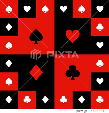 Card Suits Red Black White Chess Board Background Card Suits Red Black White Chess Board Background 41058240