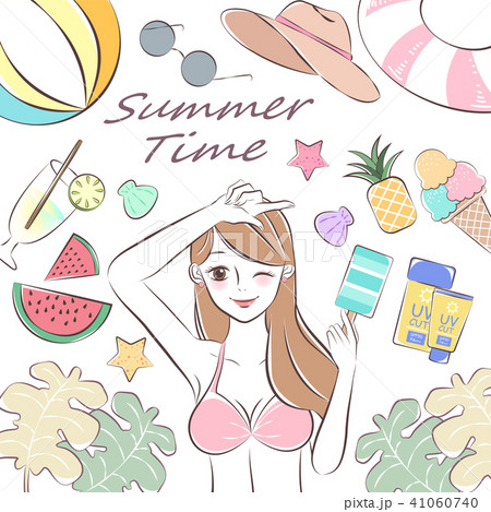 beauty woman in summer 41060740