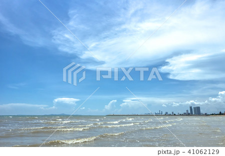 Sea and blue sky background. Sea and blue sky background. 41062129