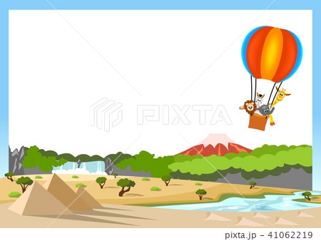 african animals in hot air balloon african animals in hot air balloon 41062219