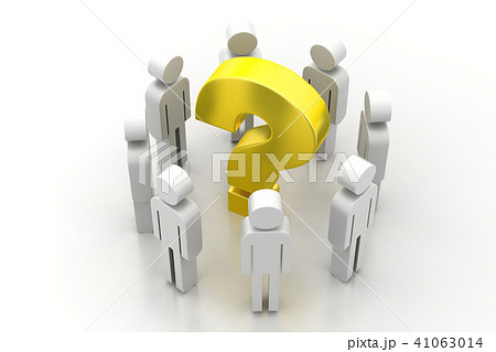 3d people around the question mark 41063014