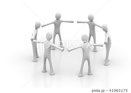 3d people create a circle 3d people create a circle 41063173