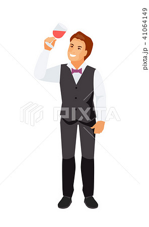 Man sommelier vector 41064149