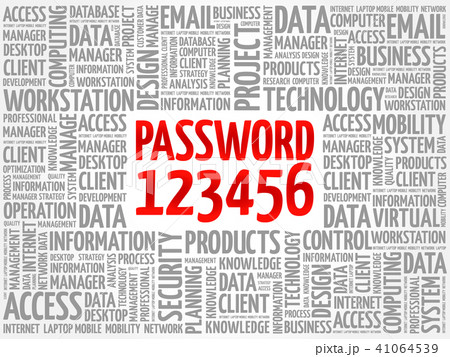Easy Password 123456 word cloud 41064539