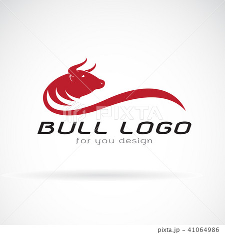 Vector Of Red Bull Design On White Background Stock Illustration